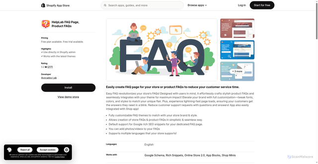 Security scan screenshot of https://faqs-plus.herokuapp.com/