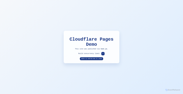Security scan screenshot of http://cf-pages-sample-deeee4a5.pages.dev/