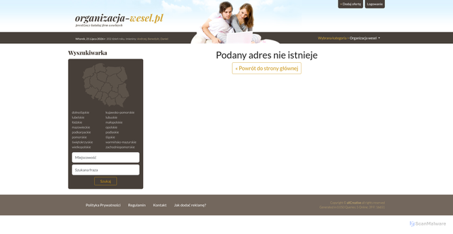 Security scan screenshot of https://img.organizacja-wesel.pl