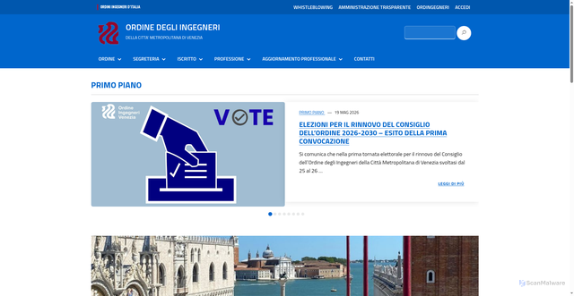 Security scan screenshot of https://www.ordineingegneri.ve.it/