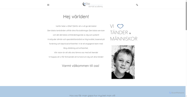 Security scan screenshot of https://elitedental.se