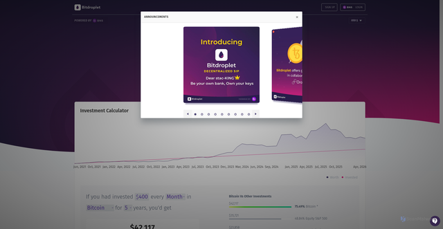 Security scan screenshot of https://bitdroplet.com