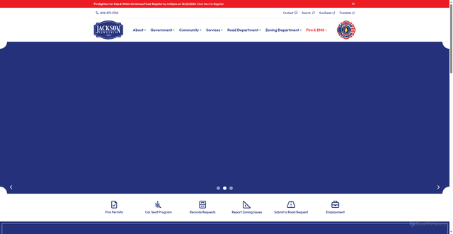 Security scan screenshot of https://jacksontwpfranklinoh.gov/