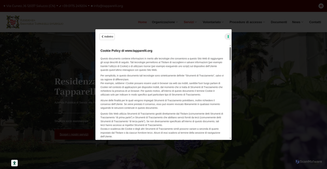 Security scan screenshot of https://tapparelli.org/