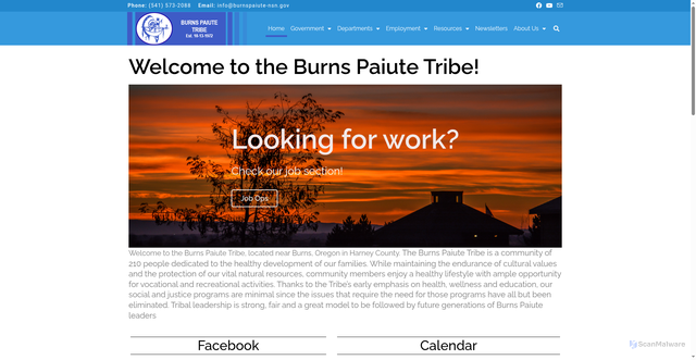 Security scan screenshot of https://burnspaiute-nsn.gov/