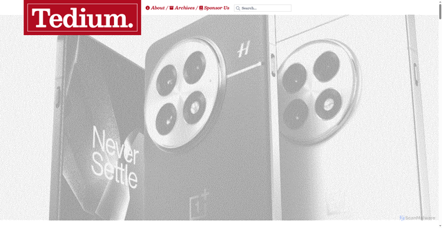 Security scan screenshot of https://tedium.co/2026/01/22/oneplus-decline-shutdown-rumors-commentary/