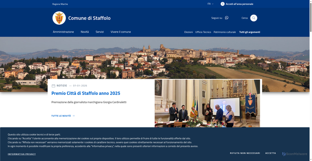 Security scan screenshot of https://www.comune.staffolo.an.it/