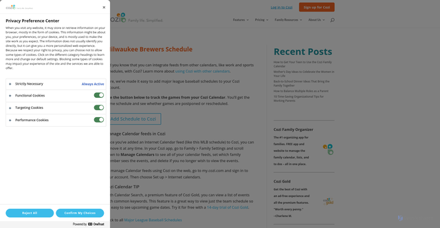 Security scan screenshot of https://www.cozi.com/milwaukee-brewers-schedule/