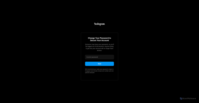 Security scan screenshot of https://instagram-reset-password.vercel.app/