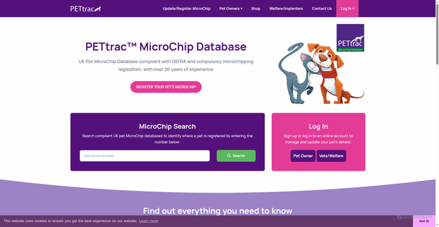 Security scan screenshot of https://pettrac.co.uk