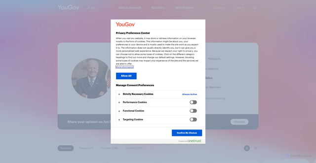 Security scan screenshot of https://yougov.com/en-us/topics/public_figure/Joe_Biden