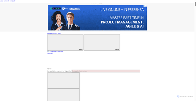 Security scan screenshot of https://zoelagatta-d.blogautore.repubblica.it