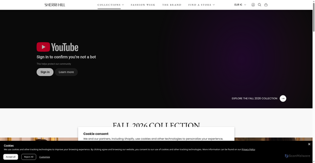 Security scan screenshot of https://sherrihill.com