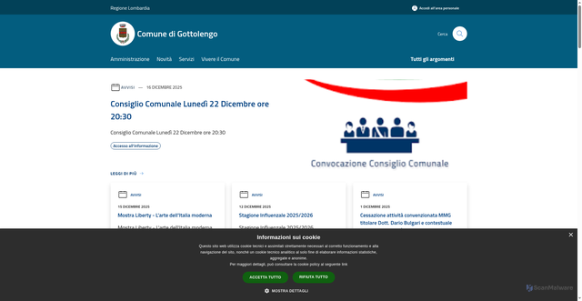 Security scan screenshot of https://www.comune.gottolengo.bs.it/it