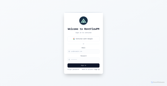 Security scan screenshot of http://rentflowpm.com/