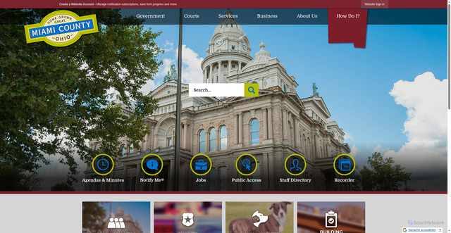 Security scan screenshot of https://miamicountyohio.gov/