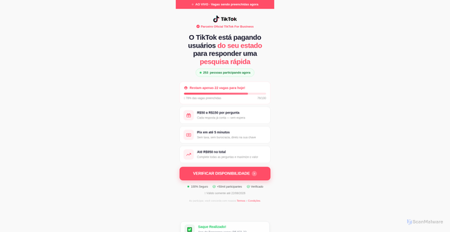 Security scan screenshot of https://ttkpay-nine.vercel.app/1/