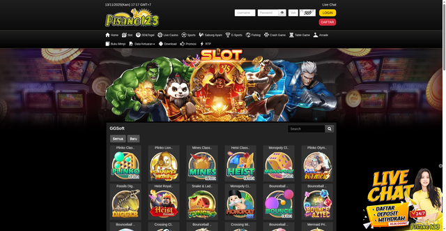 Security scan screenshot of https://tourpisang123.com/desktop/game/slot/ggsoft