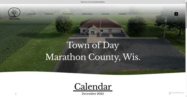 Security scan screenshot of https://townofdaywi.gov/