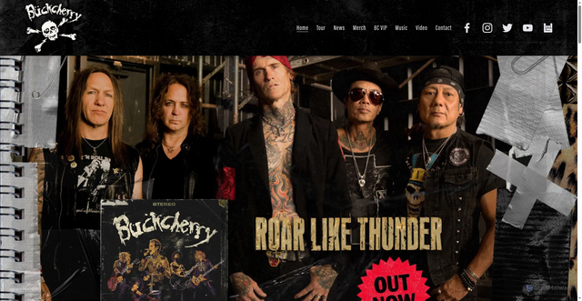 Security scan screenshot of https://www.buckcherry.com/