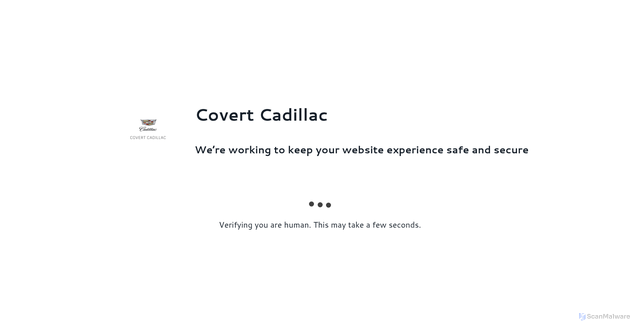 Security scan screenshot of https://www.covertcadillac.com/shop-new-by-model/
