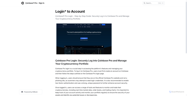 Security scan screenshot of https://cunbseprolgnn.gitbook.io/us/