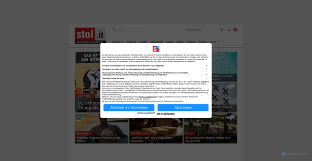 Security scan screenshot of https://www.stol.it