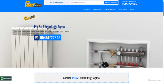 Security scan screenshot of https://esenlersutesisatcisi.com.tr/avcilar-kanal-gideri-acma.html