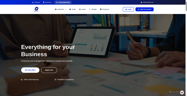 Security scan screenshot of http://omixbank.com/