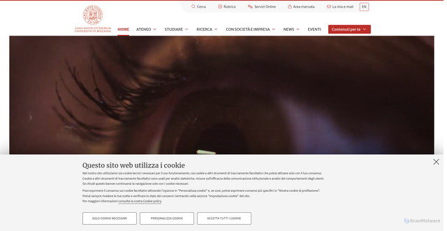Security scan screenshot of https://www.unibo.it