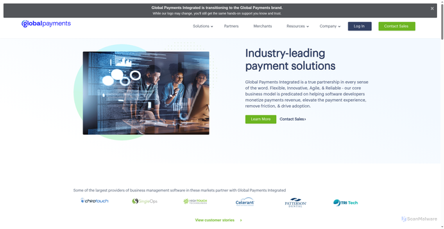 Security scan screenshot of https://globalpaymentsintegrated.com
