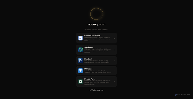 Security scan screenshot of https://novusy.se