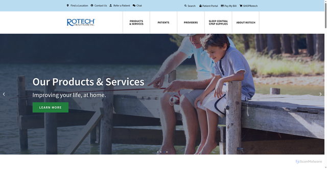 Security scan screenshot of https://rotech.com