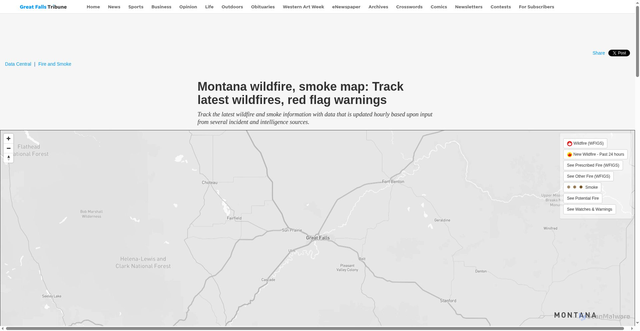 Security scan screenshot of https://data.greatfallstribune.com/fires/