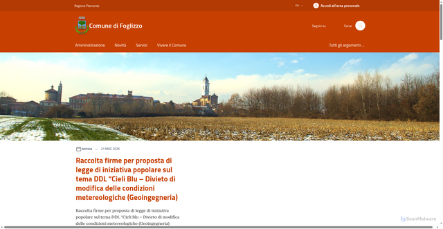 Security scan screenshot of https://www.comune.foglizzo.to.it