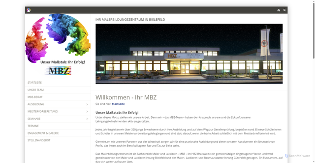 Security scan screenshot of https://www.mbz.de/