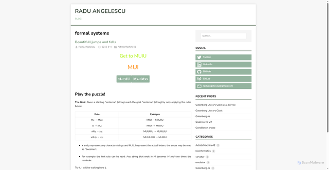Security scan screenshot of https://hugo-raduangelescu.pages.dev/tags/formal-systems/