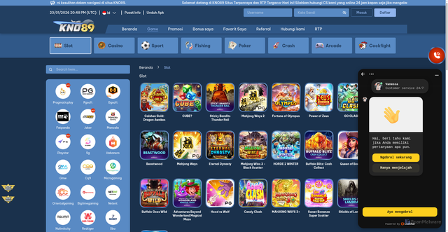 Security scan screenshot of https://kno89seven.com/games/slot