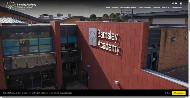 Security scan screenshot of http://www.barnsley-academy.org/