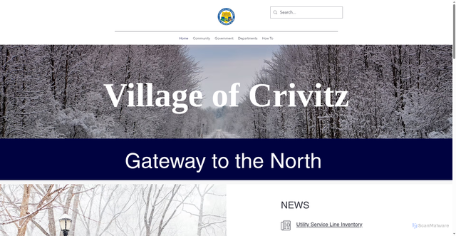 Security scan screenshot of https://www.villageofcrivitz.com/