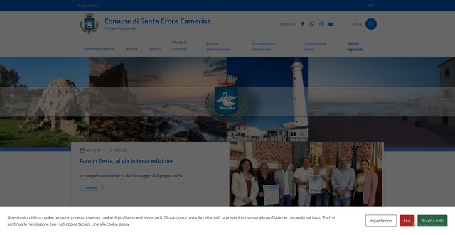 Security scan screenshot of https://www.comune.santa-croce-camerina.rg.it