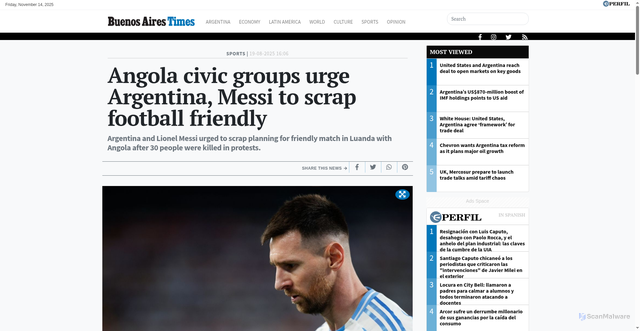 Security scan screenshot of https://www.batimes.com.ar/news/sports/angola-civic-groups-urge-argentina-messi-to-scrap-football-friendly.phtml