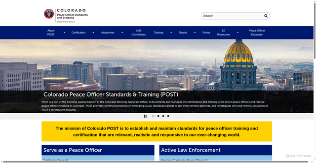 Security scan screenshot of https://coloradopost.gov/