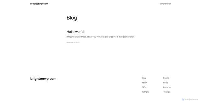 Security scan screenshot of https://brightonwp.com/