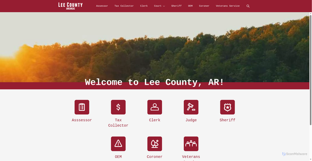 Security scan screenshot of https://leecountyar.gov/