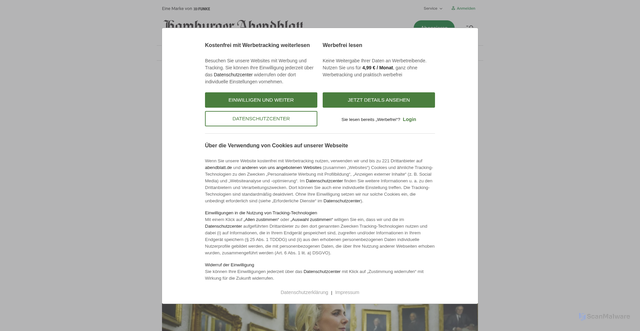 Security scan screenshot of https://www.abendblatt.de/politik/article412411593/trumps-menschlicher-drucker-wie-natalie-harp-das-praesidiale-ego-streichelt.html