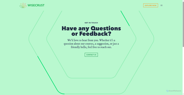 Security scan screenshot of https://wisecrust.pages.dev/contact/