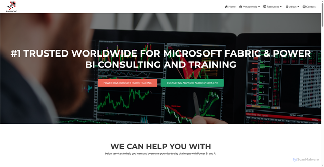 Security scan screenshot of https://radacad.com