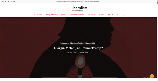 Security scan screenshot of https://www.illiberalism.org/giorgia-meloni-an-italian-trump/