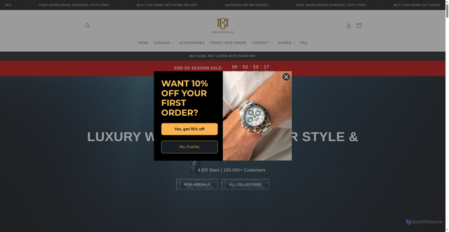 Security scan screenshot of https://neoluxwatch.com
